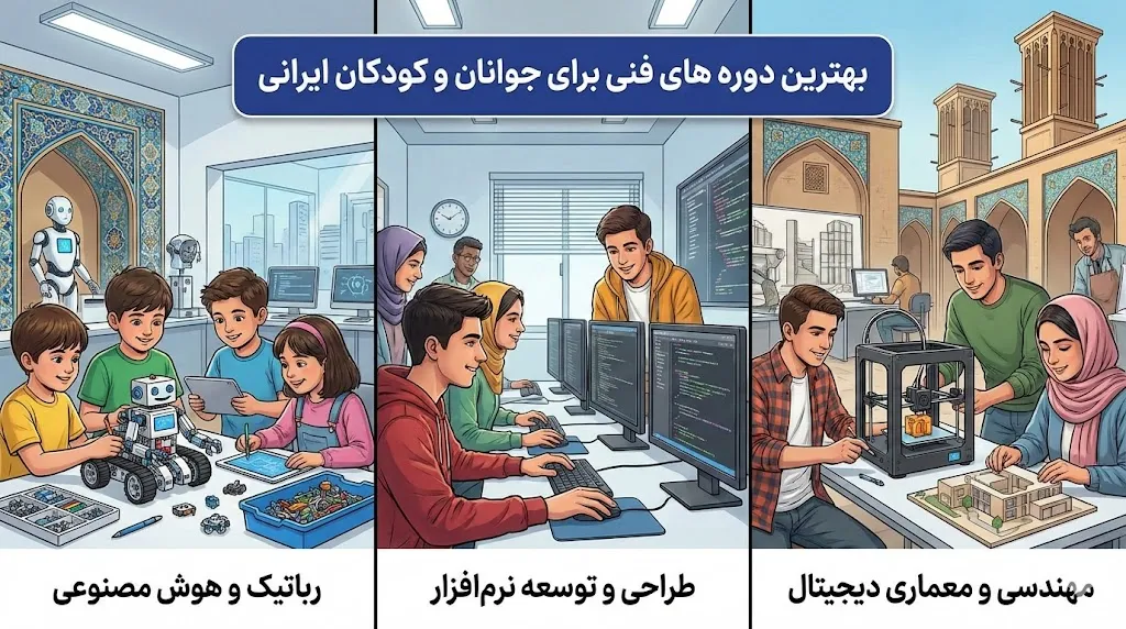 بهترین دوره های فنی برای جوانان و کودکان بین 10 تا 17 سال